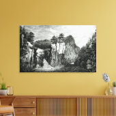 Uitzicht van de Passaic River Waterfall, New Jerse Canvas Afdruk (Insitu (Woonkamer))