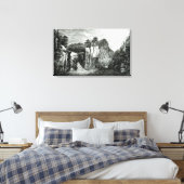 Uitzicht van de Passaic River Waterfall, New Jerse Canvas Afdruk (Insitu (Slaapkamer))