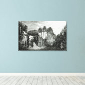 Uitzicht van de Passaic River Waterfall, New Jerse Canvas Afdruk (Insitu (Houten vloer))