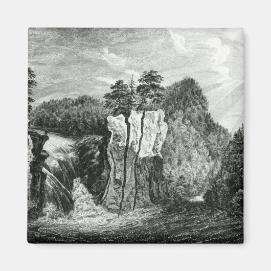 Uitzicht van de Passaic River Waterfall, New Jerse Magneet (Voorkant)