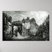 Uitzicht van de Passaic River Waterfall, New Jerse Poster (Voorkant)