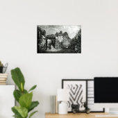 Uitzicht van de Passaic River Waterfall, New Jerse Poster (Thuiskantoor)