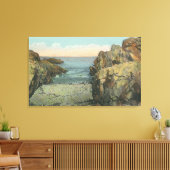 Uitzicht van de Pebble Cove Canvas Afdruk (Insitu (Woonkamer))