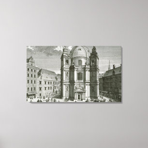 Uitzicht van de Peterskirche Canvas Afdruk