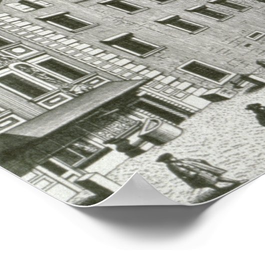 Uitzicht van de Peterskirche Poster (Hoek)