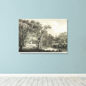 Uitzicht van de Petrifying Spring, gewoonlijk aang Canvas Afdruk (Insitu (Houten vloer))