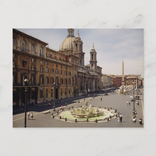 Uitzicht van de piazza briefkaart (Voorkant)