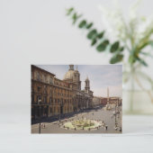 Uitzicht van de piazza briefkaart (Staand voorkant)