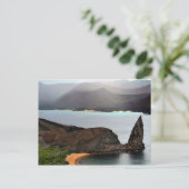 Uitzicht van de piek van Bartolome op de Galapagos Briefkaart (Staand voorkant)