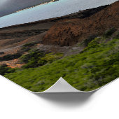 Uitzicht van de piek van Bartolome op de Galapagos Poster (Hoek)