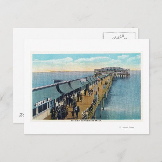 Uitzicht van de pier briefkaart (Voorkant / Achterkant)