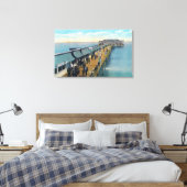 Uitzicht van de pier canvas afdruk (Insitu (Slaapkamer))