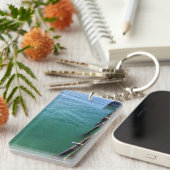 Uitzicht van de Pier, Krantenband, Californië Sleutelhanger (Voorkant Rechts)