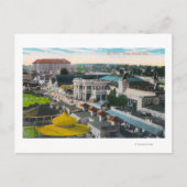 Uitzicht van de PikeLong Beach, CA Briefkaart (Voorkant)