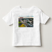 Uitzicht van de PikeLong Beach, CA Kinder Shirts (Voorkant)