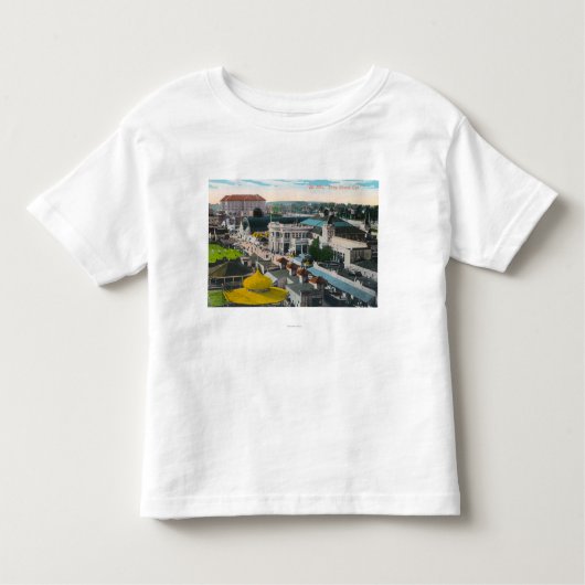 Uitzicht van de PikeLong Beach, CA Kinder Shirts (Voorkant)