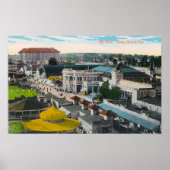 Uitzicht van de PikeLong Beach, CA Poster (Voorkant)