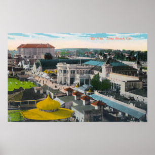 Uitzicht van de PikeLong Beach, CA Poster