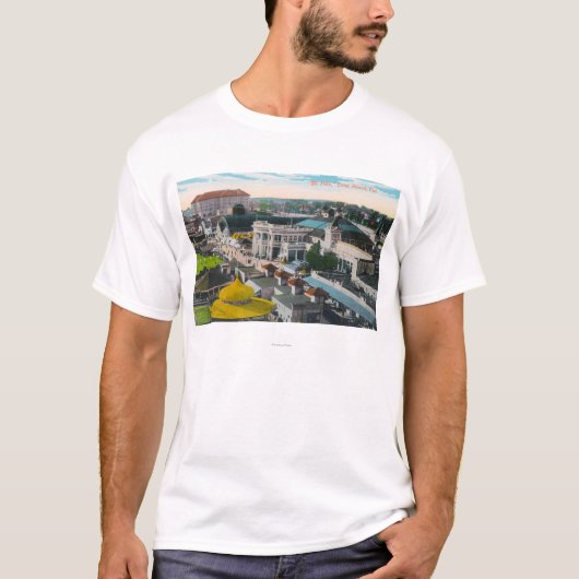 Uitzicht van de PikeLong Beach, CA T-shirt (Voorkant)