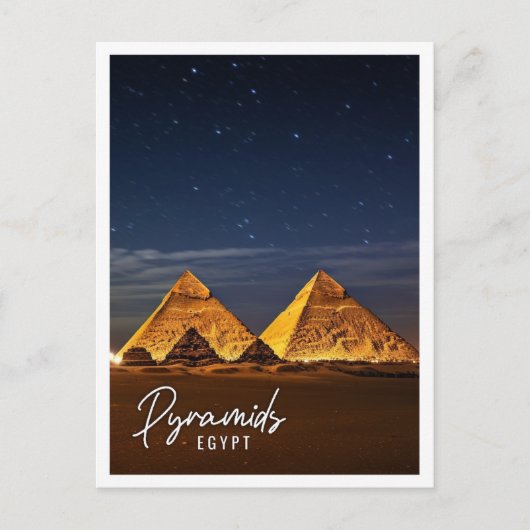 Uitzicht van de piramides van Gizeh Briefkaart (Voorkant)