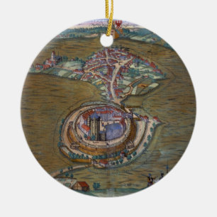 Uitzicht van de Place de Louis le Grand, met een v Keramisch Ornament