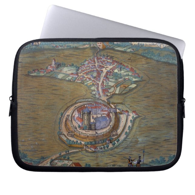 Uitzicht van de Place de Louis le Grand, met een v Laptop Sleeve (Voorkant)