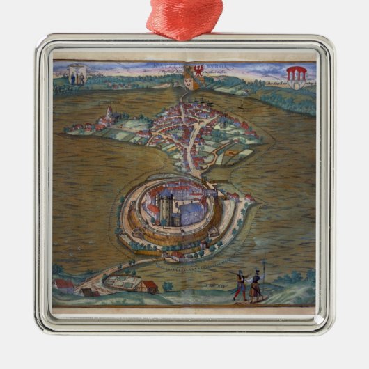 Uitzicht van de Place de Louis le Grand, met een v Metalen Ornament (Voorkant)