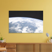 Uitzicht van de planeet Aarde van de ruimte Canvas Afdruk (Insitu (Woonkamer))