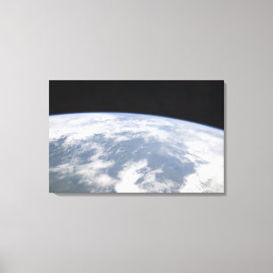 Uitzicht van de planeet Aarde van de ruimte Canvas Afdruk