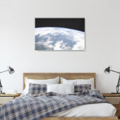 Uitzicht van de planeet Aarde van de ruimte Canvas Afdruk (Insitu (Slaapkamer))