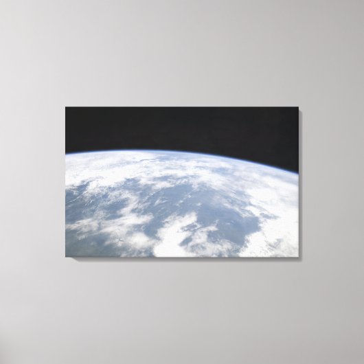 Uitzicht van de planeet Aarde van de ruimte Canvas Afdruk (Voorkant)