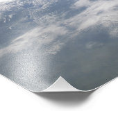 Uitzicht van de planeet Aarde van de ruimte Foto Afdruk (Hoek)