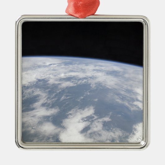 Uitzicht van de planeet Aarde van de ruimte Metalen Ornament (Voorkant)