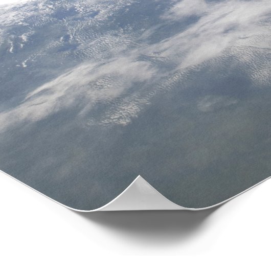 Uitzicht van de planeet Aarde van de ruimte Poster (Hoek)