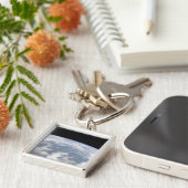 Uitzicht van de planeet Aarde van de ruimte Sleutelhanger (Zijkant)