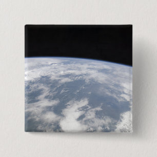 Uitzicht van de planeet Aarde van de ruimte Vierkante Button 5,1 Cm