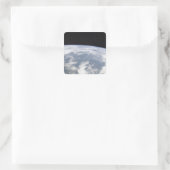 Uitzicht van de planeet Aarde van de ruimte Vierkante Sticker (Tas)