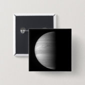 Uitzicht van de planeet Jupiter Vierkante Button 5,1 Cm (Voorkant /achterkant)