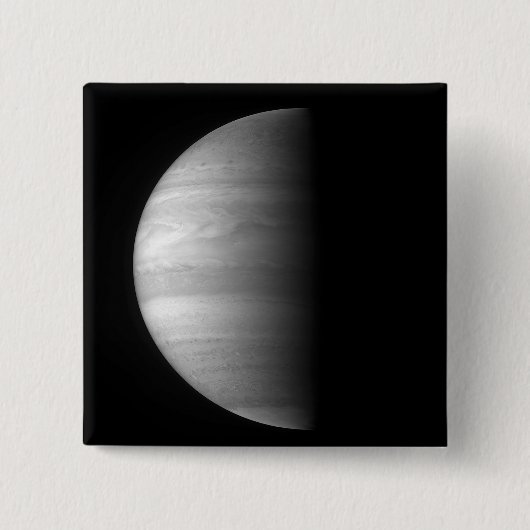 Uitzicht van de planeet Jupiter Vierkante Button 5,1 Cm (Voorkant)