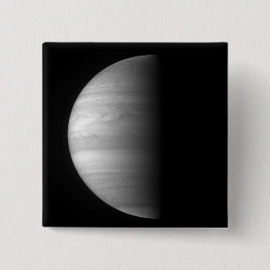 Uitzicht van de planeet Jupiter Vierkante Button 5,1 Cm