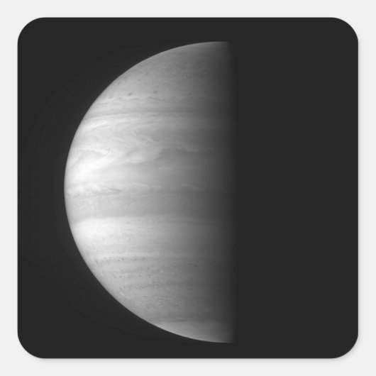 Uitzicht van de planeet Jupiter Vierkante Sticker (Voorkant)