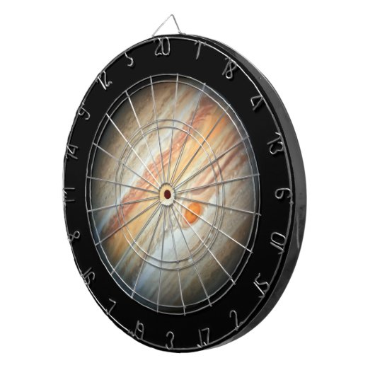 Uitzicht van de Planet Jupiter (Hubble Telescope) Dartbord (Voorkant Rechts)
