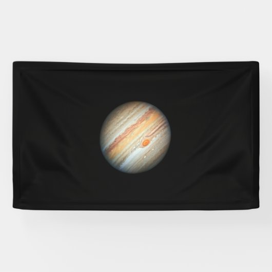 Uitzicht van de Planet Jupiter (Hubble Telescope) Spandoek (Horizontaal)