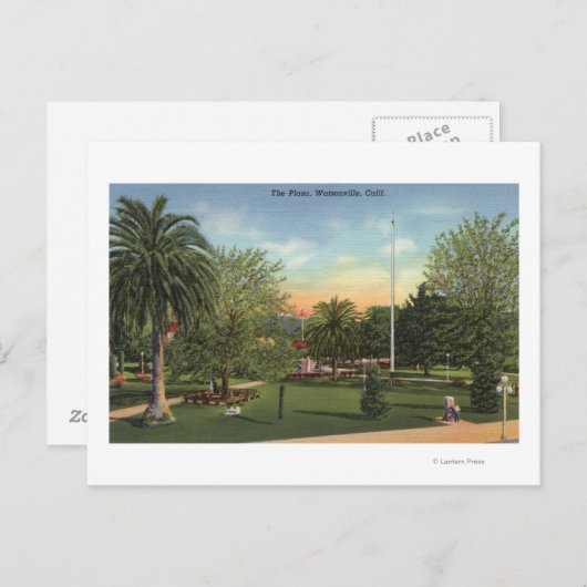 Uitzicht van de Plaza Briefkaart (Voorkant / Achterkant)