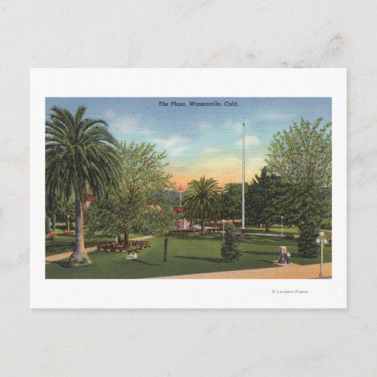 Uitzicht van de Plaza Briefkaart (Voorkant)