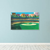 Uitzicht van de Polo Grounds New York, NY Canvas Afdruk (Insitu (Houten vloer))