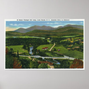 Uitzicht van de pomp van de Olympische Spelen van  Poster