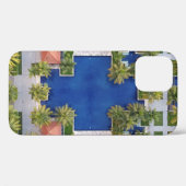 Uitzicht van de pool omringd door palmbomen Case-Mate iPhone case (Achterkant (horizontaal))