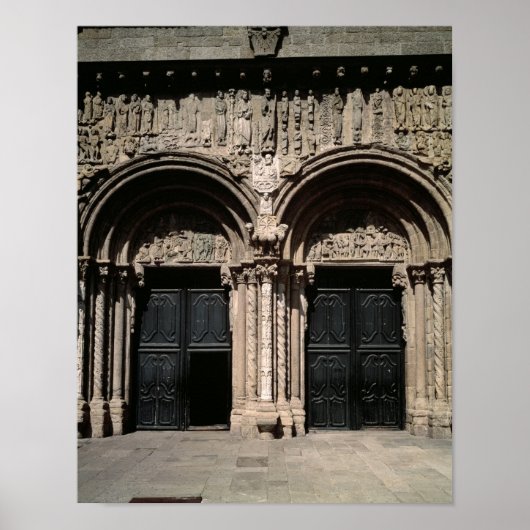 Uitzicht van de Portico de las Platerias Poster (Voorkant)