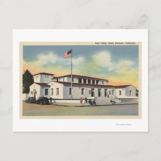 Uitzicht van de Post Kantoor # 1 Briefkaart (Voorkant)